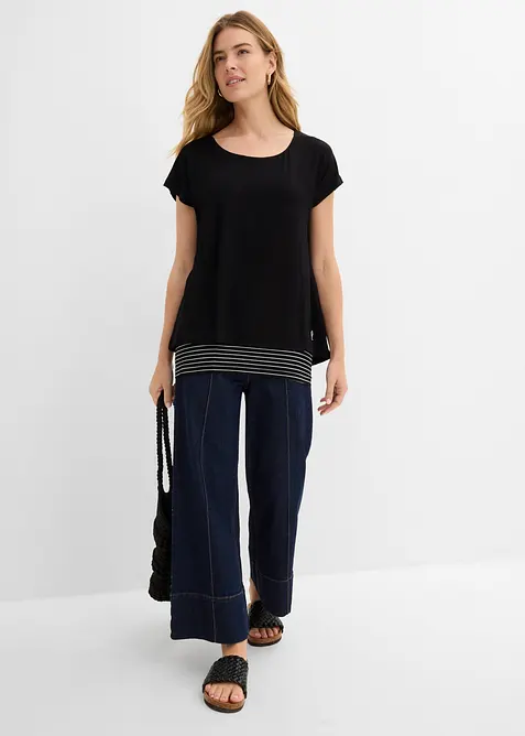 Maglia lunga in morbido misto viscosa, bonprix