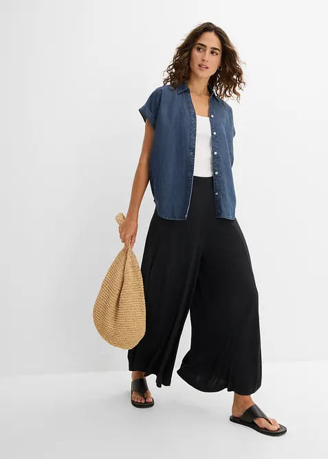 Pantaloni culotte in jersey con gambe larghe, bonprix