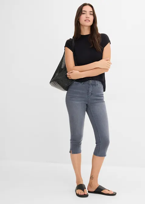 Jeans capri elasticizzati, bonprix