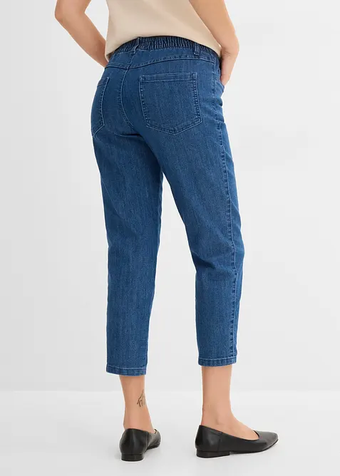 Jeans straight con cinta comoda, vita media (pacco da 2), bonprix