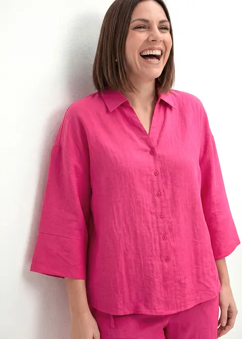 Camicetta oversize in misto viscosa, bonprix