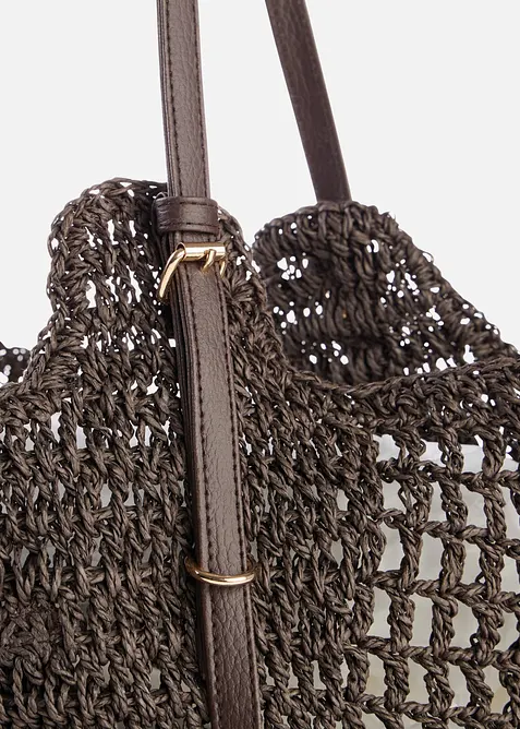 Borsa shopper con fibbie decorative, bonprix