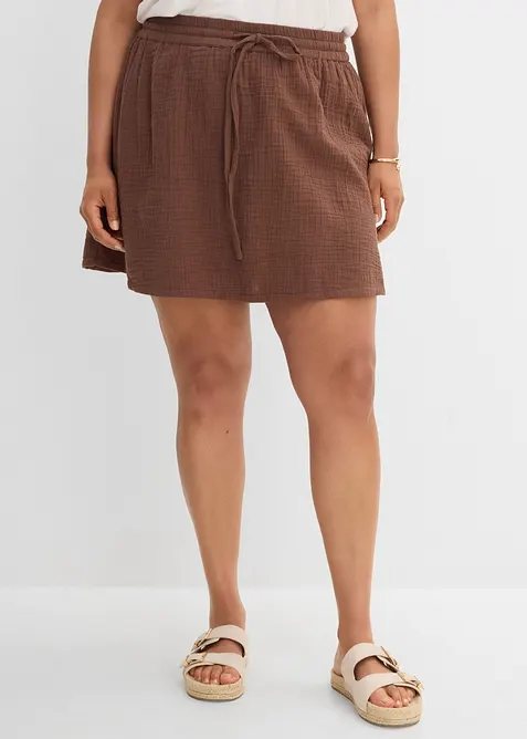 Gonna pantalone in mussola morbida, bonprix
