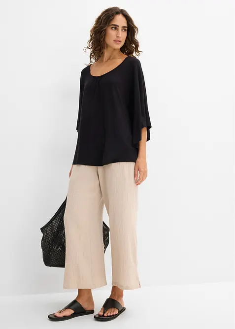 Maglia con maniche a pipistrello in viscosa, bonprix