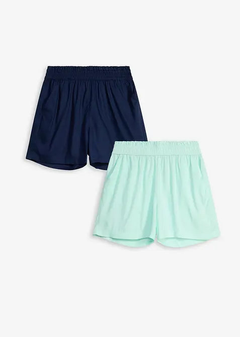 Shorts in morbida viscosa con elastico in vita (pacco da 2), bonprix