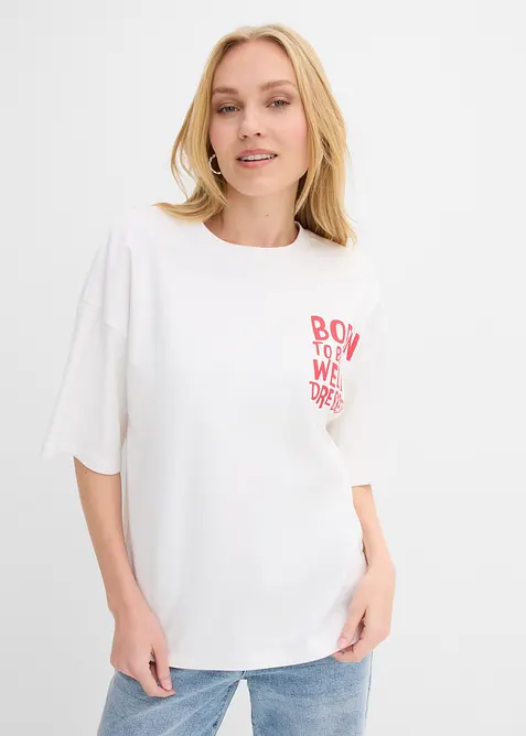 Maxi maglia in puro cotone biologico, bonprix