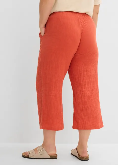 Pantaloni culotte in mussola di cotone, bonprix
