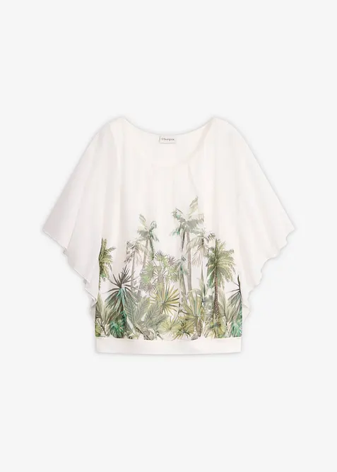 Blusa in chiffon con canotta, bonprix