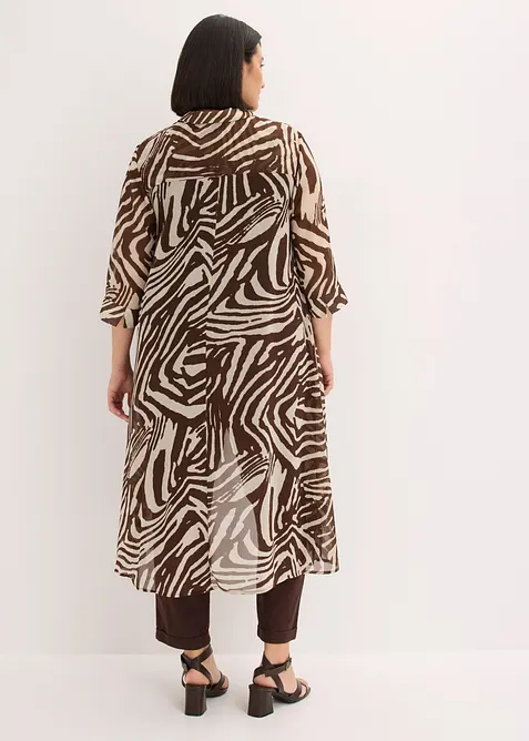 Camicia lunga in chiffon, bonprix