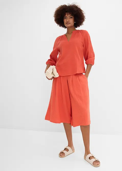 Blusa oversize in mussola, bonprix