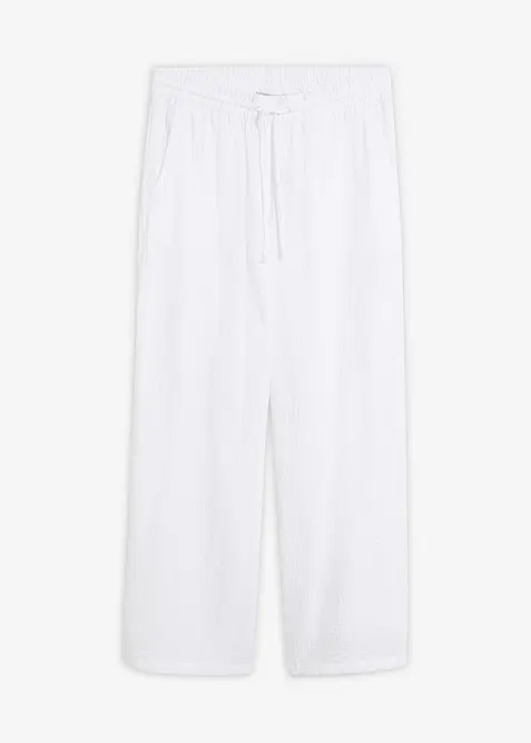 Pantaloni a palazzo in mussola leggera, bonprix