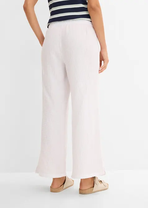Pantaloni a palazzo in mussola leggera, bonprix