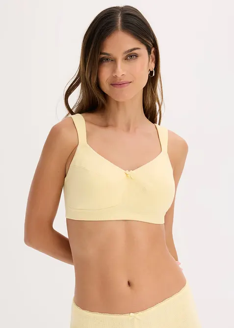 Reggiseno senza ferretto con cotone (pacco da 3), bonprix