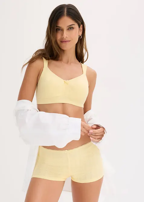 Reggiseno senza ferretto con cotone (pacco da 3), bonprix