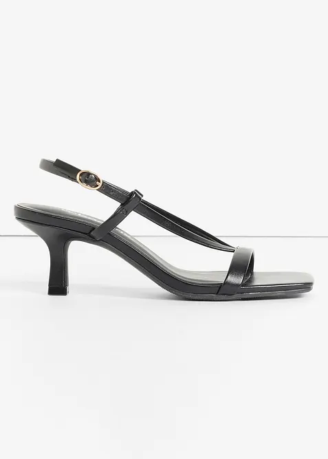 Sandali con fascette e tacco sottile, bonprix