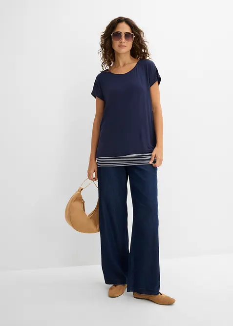 Maglia lunga in morbido misto viscosa, bonprix