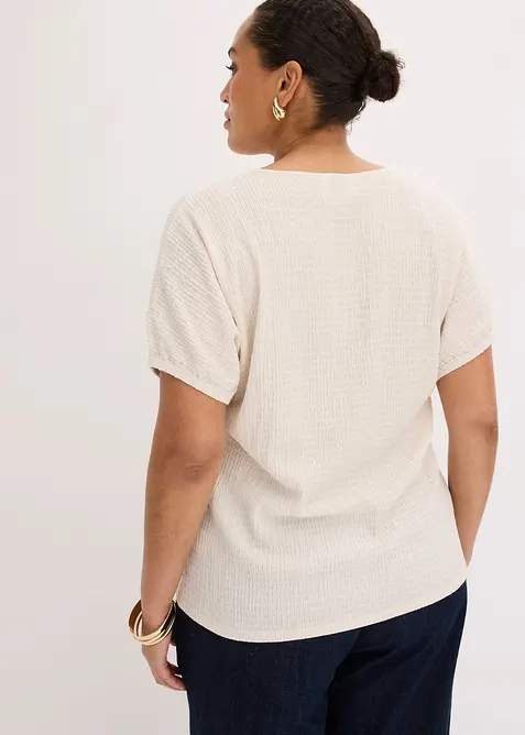 T-shirt in tessuto operato, bonprix