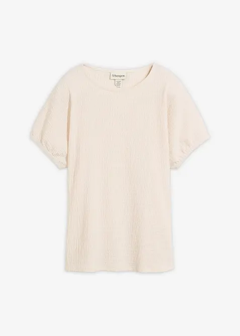 T-shirt in tessuto operato, bonprix
