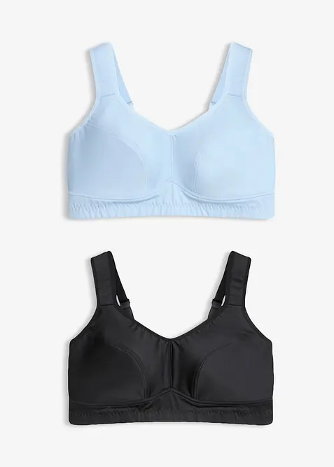 Reggiseno sportivo con sostegno medio (pacco da 2), bonprix