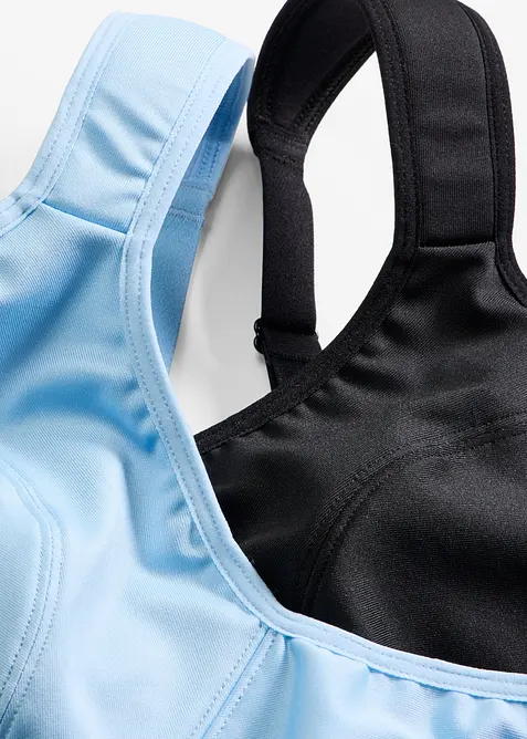 Reggiseno sportivo con sostegno medio (pacco da 2), bonprix