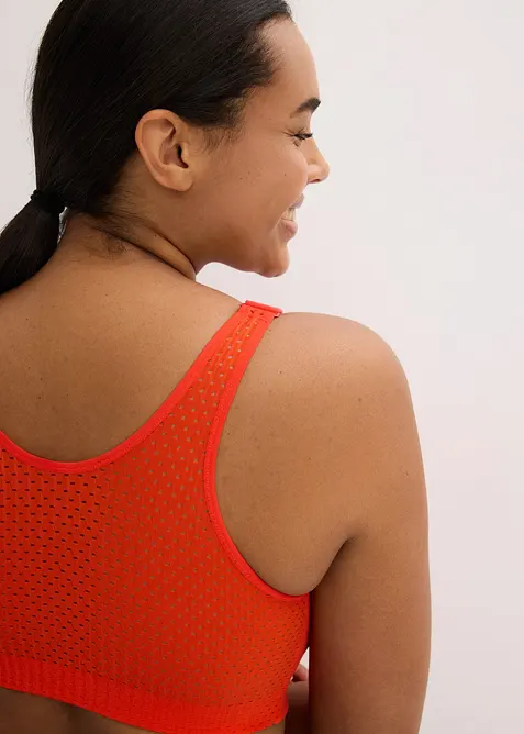 Reggiseno sportivo con chiusura anteriore e sostegno medio, bonprix
