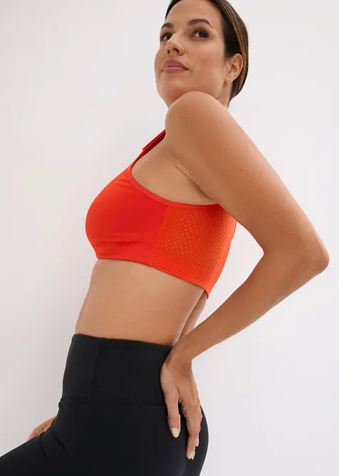 Reggiseno sportivo con chiusura anteriore e sostegno medio, bonprix