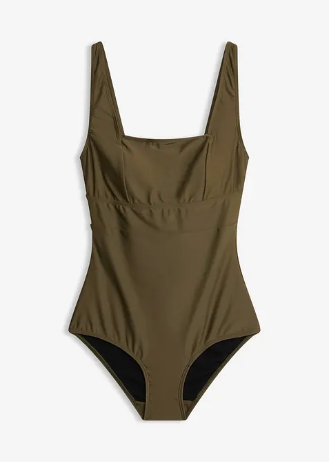 Costume intero con effetto modellante leggero e scollatura squadrata, bonprix