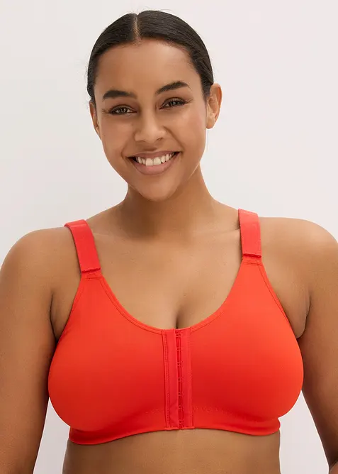 Reggiseno sportivo con chiusura anteriore e sostegno medio, bonprix