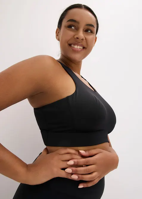 Reggiseno sportivo con spalline olimpioniche e leggero sostegno, bonprix