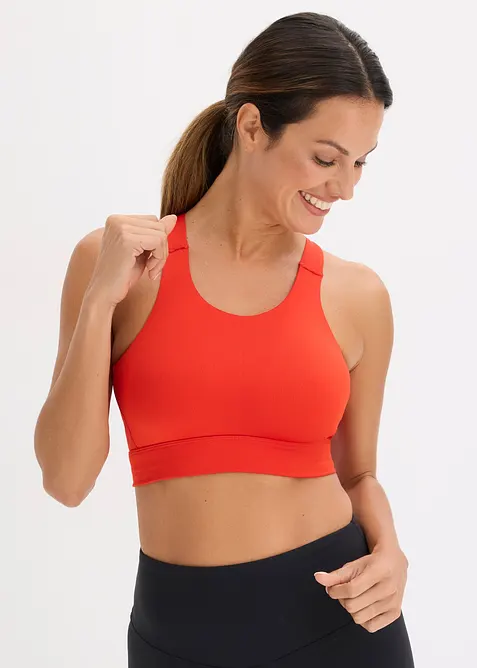 Reggiseno sportivo con spalline olimpioniche e leggero sostegno, bonprix