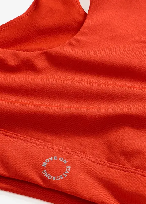 Reggiseno sportivo con spalline olimpioniche e leggero sostegno, bonprix