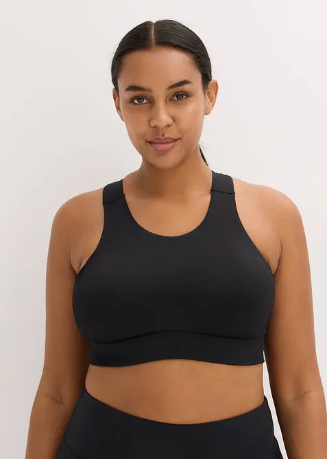 Reggiseno sportivo con spalline olimpioniche e leggero sostegno, bonprix