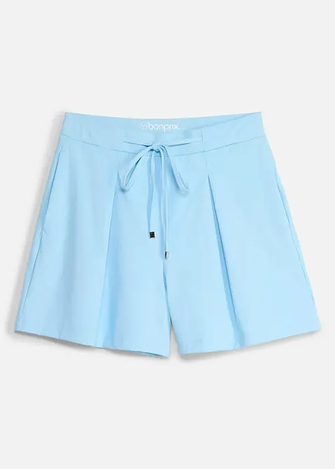 Shorts sportivi ultraleggeri con pieghe decorativi, asciugatura rapida, bonprix