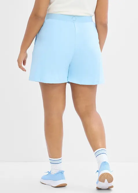 Shorts sportivi ultraleggeri con pieghe decorativi, asciugatura rapida, bonprix