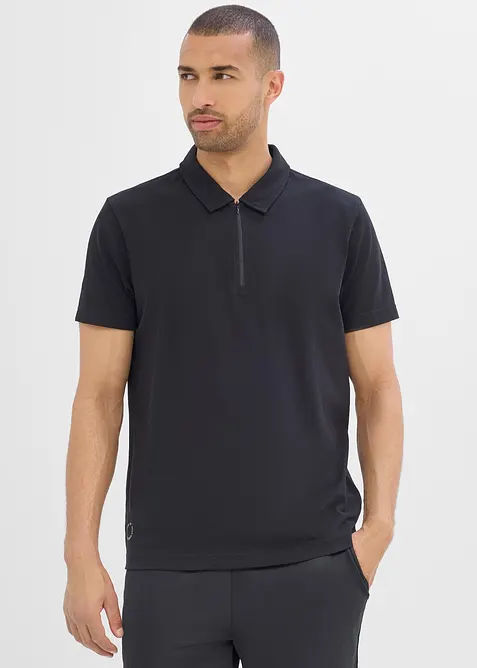 Polo per sport con cerniera, asciugatura rapida, bonprix
