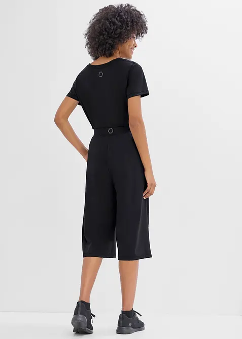 Pantaloni culotte sportivi ultraleggeri con pieghe, ad asciugatura rapida, bonprix