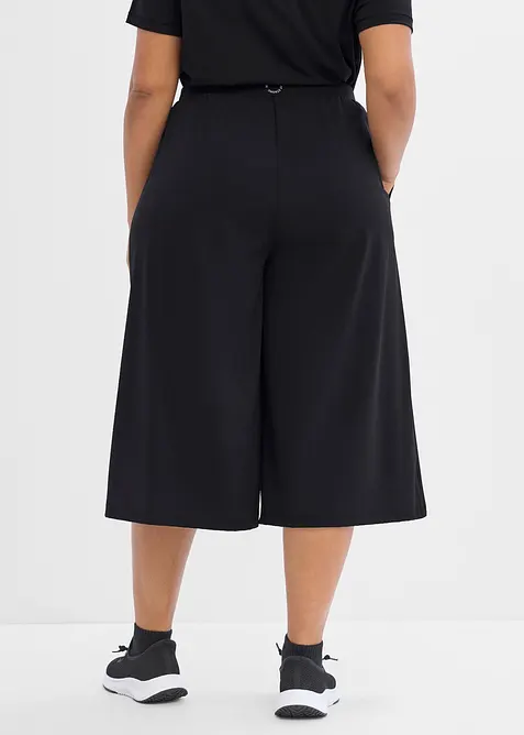 Pantaloni culotte sportivi ultraleggeri con pieghe, ad asciugatura rapida, bonprix