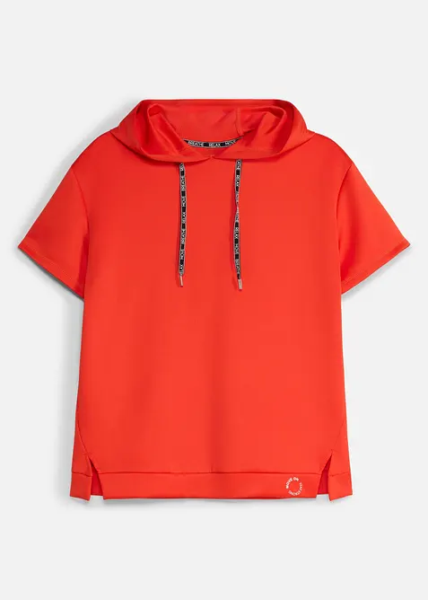 T-shirt per sport con cappuccio, asciugatura rapida, bonprix
