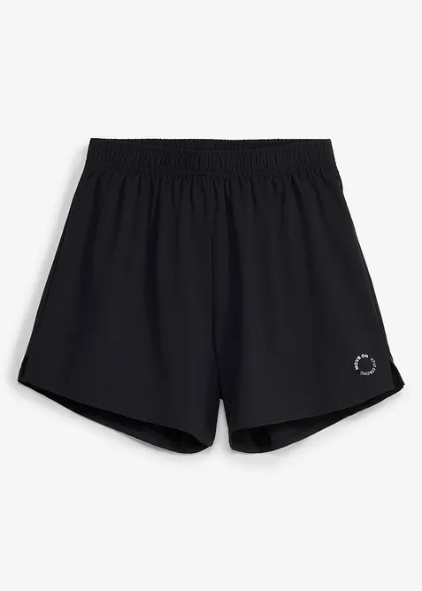 Pantaloni corti sportivi ultraleggeri 2 in 1, ad asciugatura rapida, bonprix