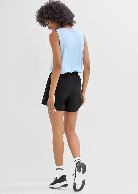Pantaloni corti sportivi ultraleggeri 2 in 1, ad asciugatura rapida, bonprix
