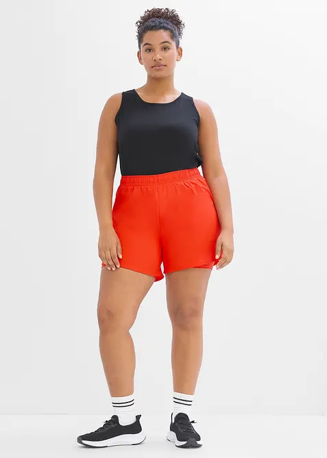 Pantaloni corti sportivi ultraleggeri 2 in 1, ad asciugatura rapida, bonprix
