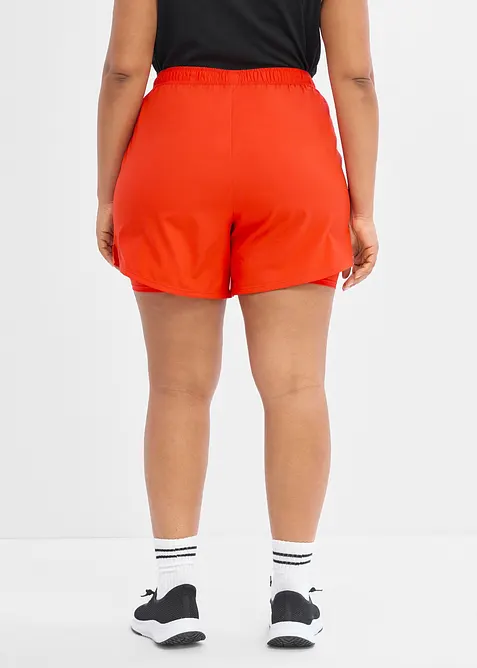Pantaloni corti sportivi ultraleggeri 2 in 1, ad asciugatura rapida, bonprix