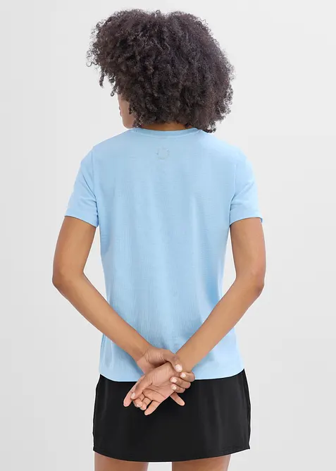 T-shirt per sport con cotone, ad asciugatura rapida (pacco da 2), bonprix