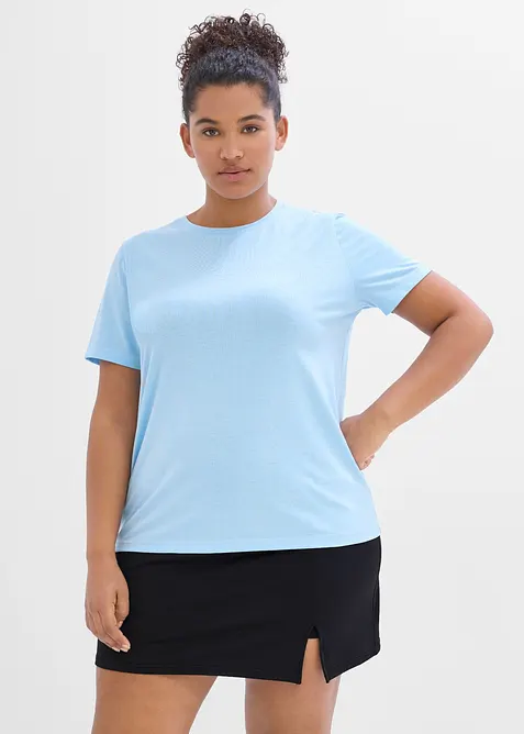 T-shirt per sport con cotone, ad asciugatura rapida (pacco da 2), bonprix