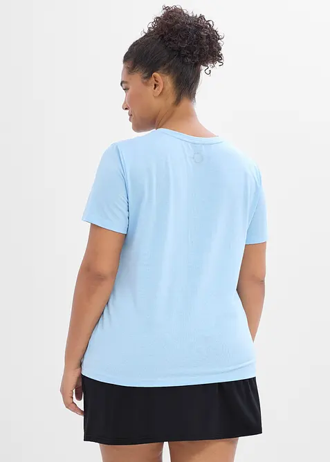 T-shirt per sport con cotone, ad asciugatura rapida (pacco da 2), bonprix