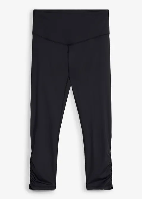 Leggings capri sportivi ultra leggeri con arricciatura, asciugatura rapida, bonprix
