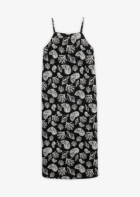Abito midi in misto viscosa con fantasia allover, bonprix