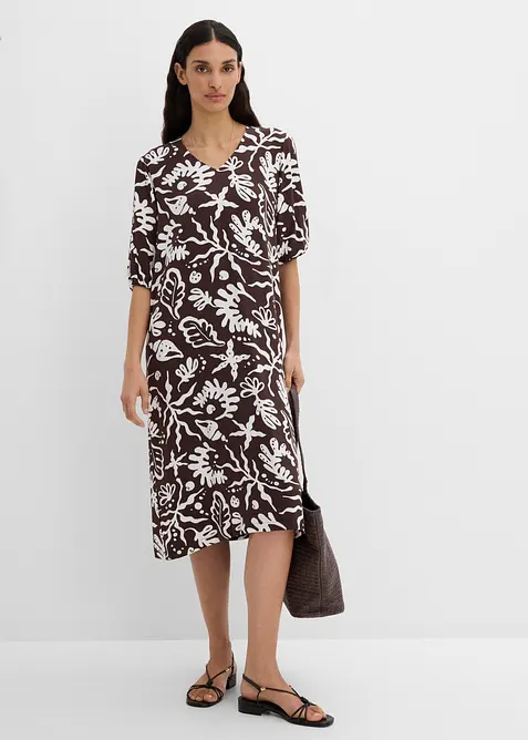 Abito midi in misto viscosa, bonprix