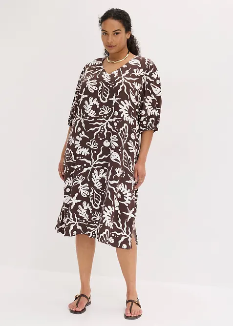 Abito midi in misto viscosa, bonprix