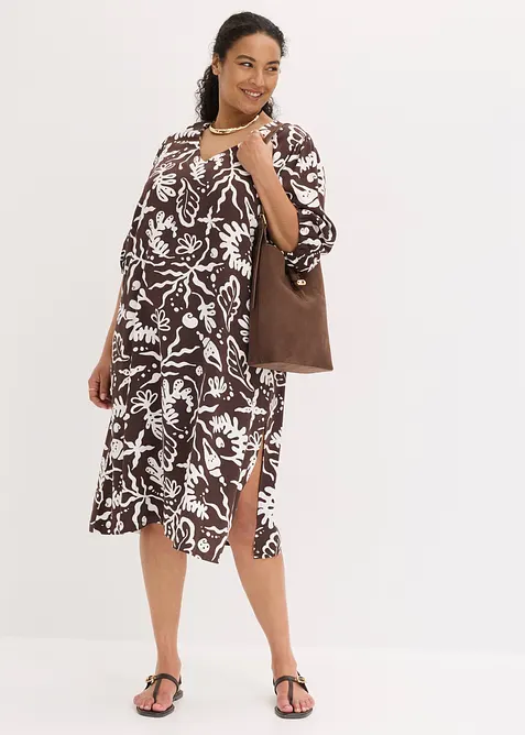Abito midi in misto viscosa, bonprix